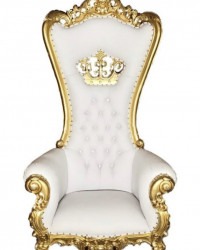 Throne Chair (white and gold)