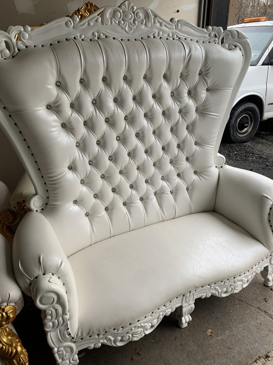 White on White Love Seat