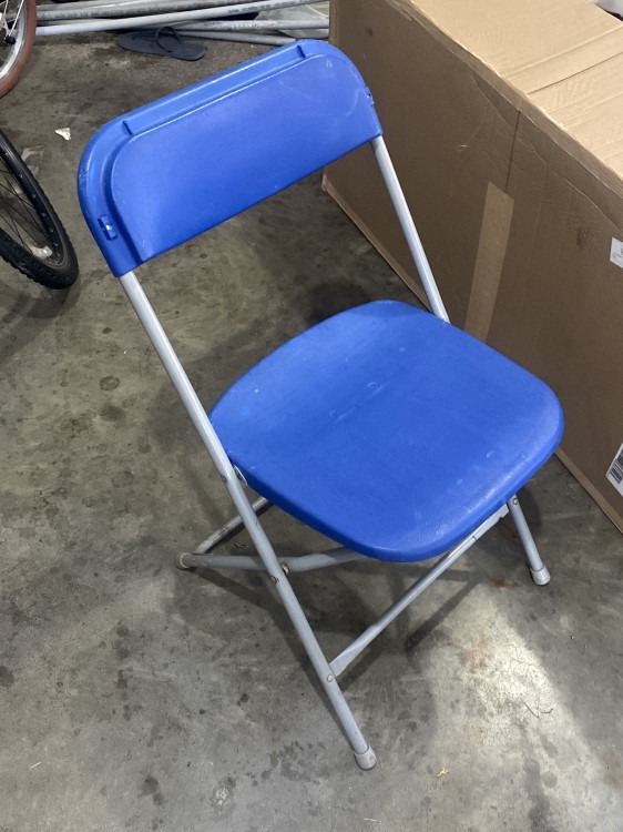 BLUE FOLDING CHAIRS